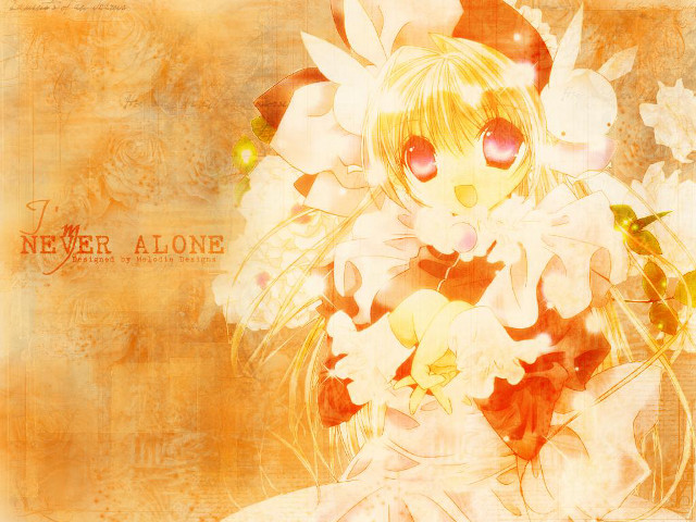 Anime girl flower bouquet wings free wallpaper for desktop - medium preview image