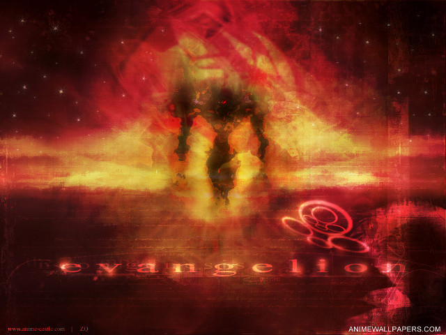 Evangelon fire burst planet sunset free wallpaper for desktop - medium preview image