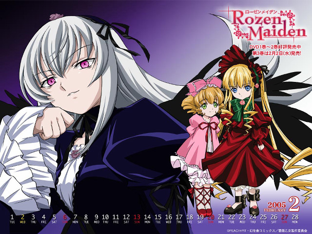 Calendar anime rococo girls wings free wallpaper for desktop - medium preview image