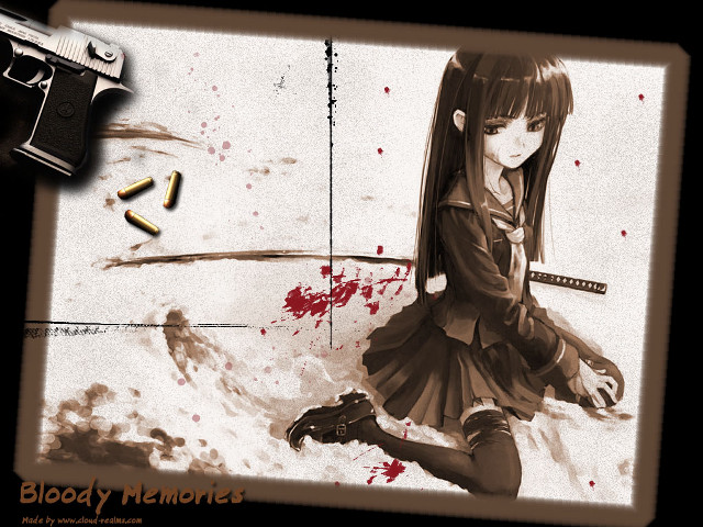 Girl blood gun screencap guro free wallpaper for desktop - medium preview image