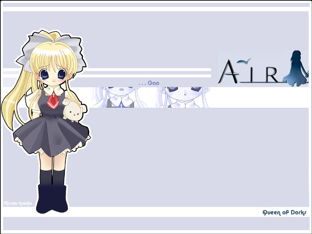 Cartoon girl cat shoulder dress free wallpaper for desktop - medium preview image