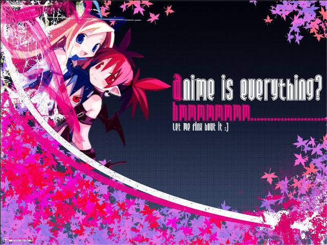 Anime girls demon wings floral free wallpaper for desktop - medium preview image