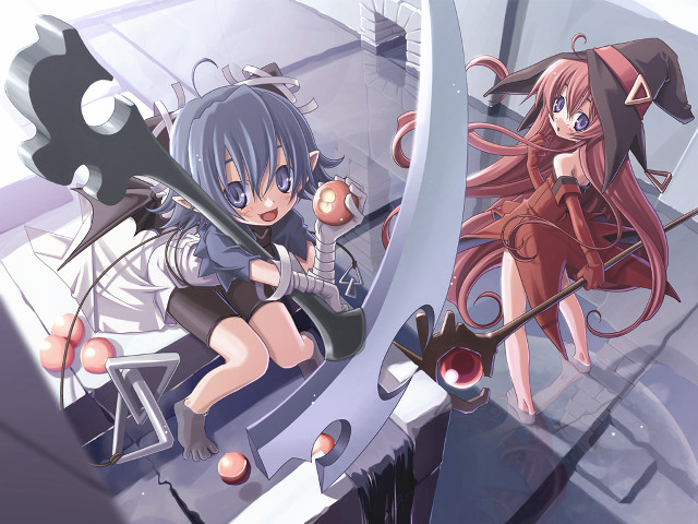 Anime girls sword ball demon free wallpaper for desktop - medium preview image