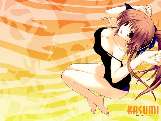Girl flying bathing suit anime free wallpaper for desktop - medium preview image