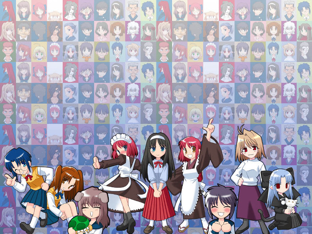 Anime girls wall pictures hands free wallpaper for desktop - medium preview image