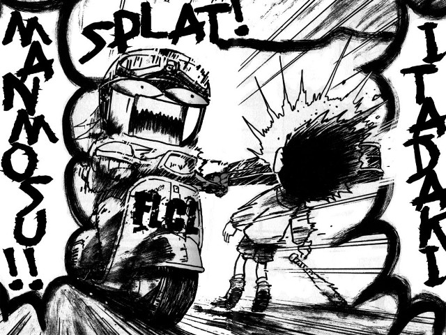 Handshake helmet graffiti manga boot free wallpaper for desktop - medium preview image