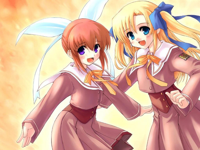 Anime girls blonde blue eyes #5 free wallpaper for desktop - medium preview image