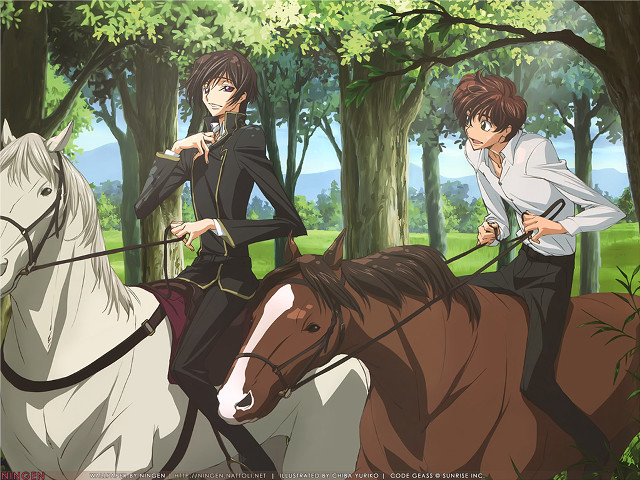 Horses forest riding women bamboo free wallpaper for desktop - medium preview image