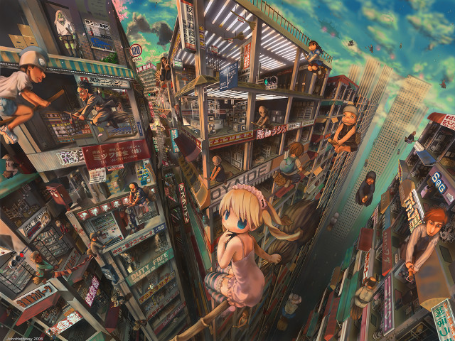 Alice prin store shelves people free wallpaper for desktop - medium preview image