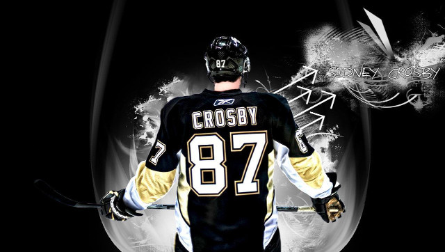 Hockey player black uniform yellow free wallpaper for desktop - medium preview image