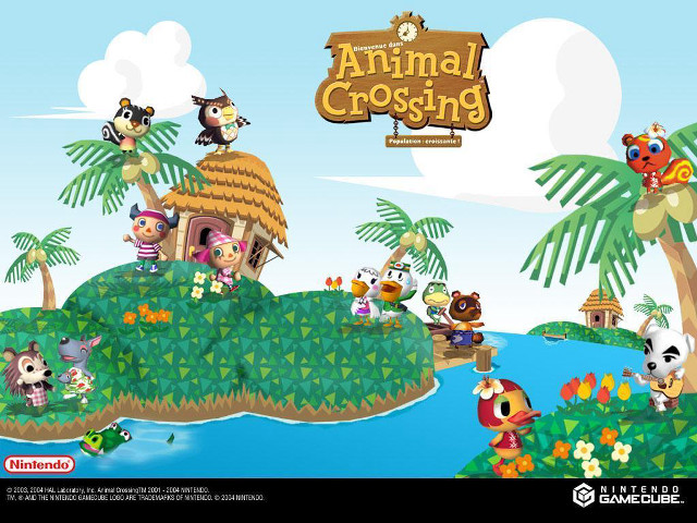 Cartoon animal crossing island animals free wallpaper for desktop - medium preview image