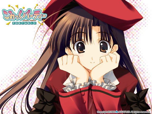 Girl redhat reddress kyoto portrait free wallpaper for desktop - medium preview image