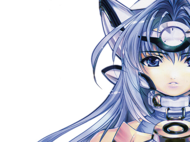 Eizan kikukawa cat ears clock free wallpaper for desktop - medium preview image