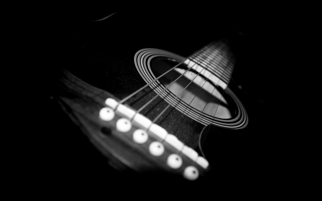 Guitar black background white fret free wallpaper for desktop - medium preview image