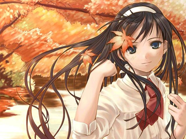 Girl long hair bow tie #12 free wallpaper for desktop - medium preview image