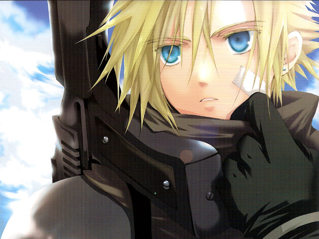 Blonde man blue eyes gun free wallpaper for desktop - medium preview image