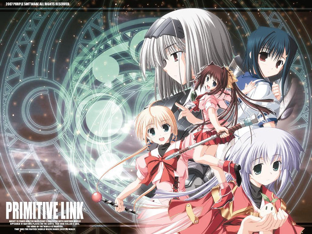 Anime girls swords starry sky free wallpaper for desktop - medium preview image