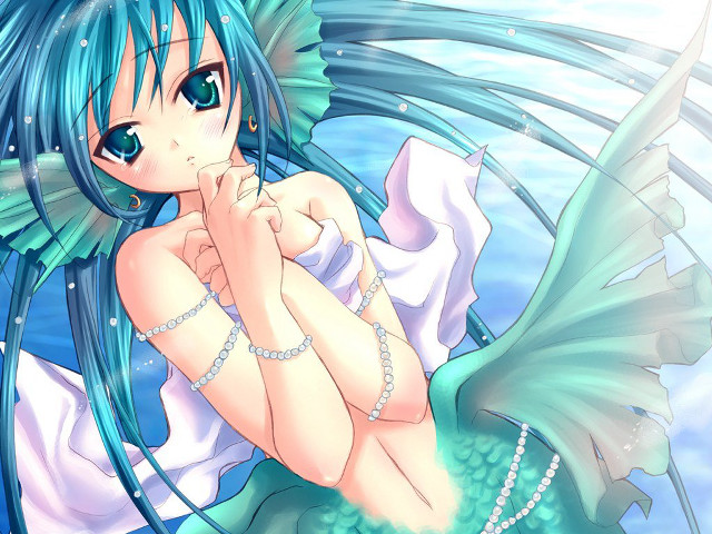 Blue haired woman angel wings free wallpaper for desktop - medium preview image