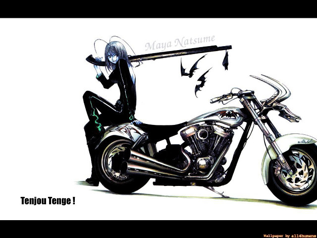 Motorcycle gothic anime artist aya free wallpaper for desktop - medium preview image