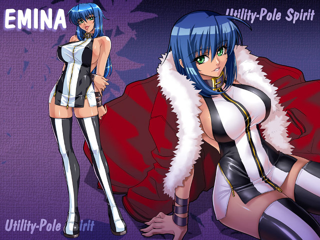 Neogeo 2girls bluehair furcoat cape free wallpaper for desktop - medium preview image