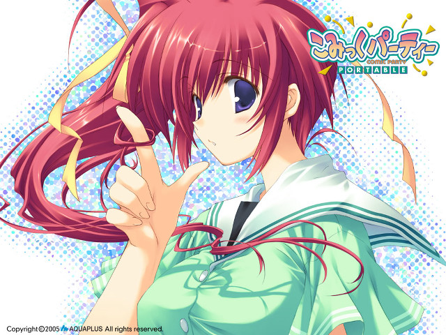 Girl pinkhair greenshirt hand face free wallpaper for desktop - medium preview image