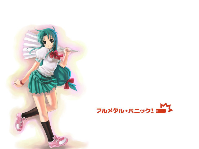 Girl green dress bow kikukawa free wallpaper for desktop - medium preview image