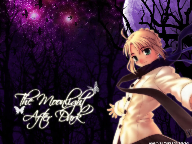 Girl white coat knife purple free wallpaper for desktop - medium preview image