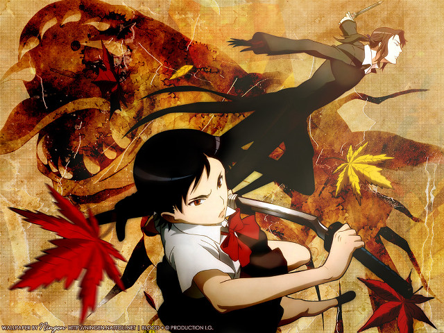 Ayako rokkaku girl sword autumn free wallpaper for desktop - medium preview image