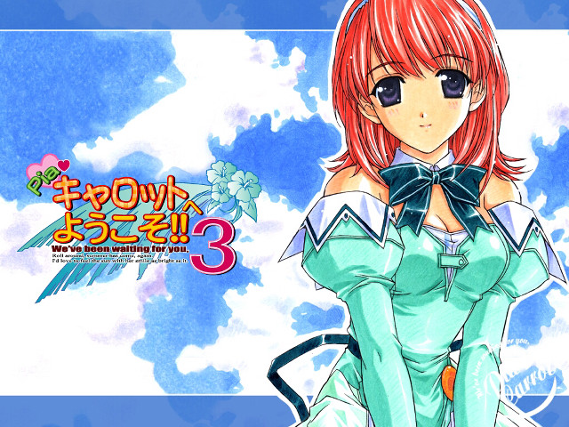 Redhair bowtie dress mangasky clouds free wallpaper for desktop - medium preview image