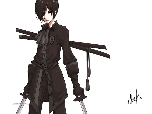 Gothic hero sword suit tie free wallpaper for desktop - medium preview image