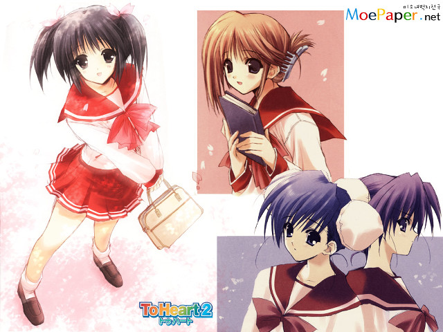 Anime girls outfits hair bags free wallpaper for desktop - medium preview image