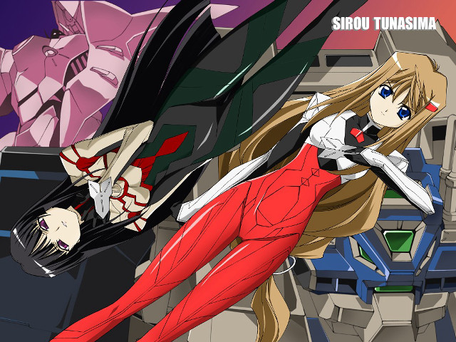 Woman red dress man robot free wallpaper for desktop - medium preview image