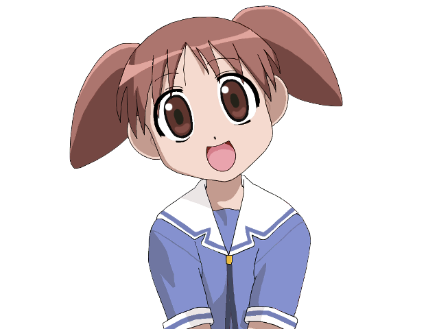 Girl ponytail blue shirt japanese free wallpaper for desktop - medium preview image