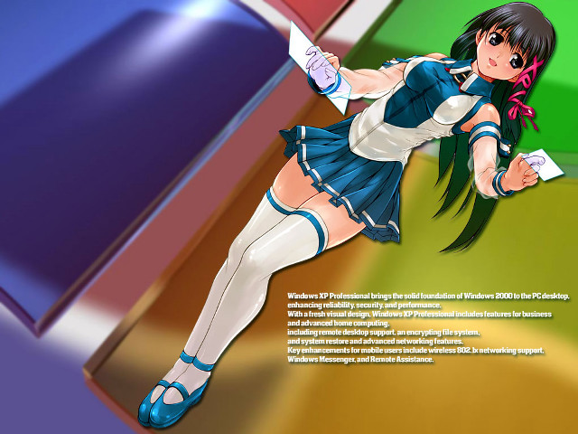 Girl schooluniform cellphone colorful background free wallpaper for desktop - medium preview image