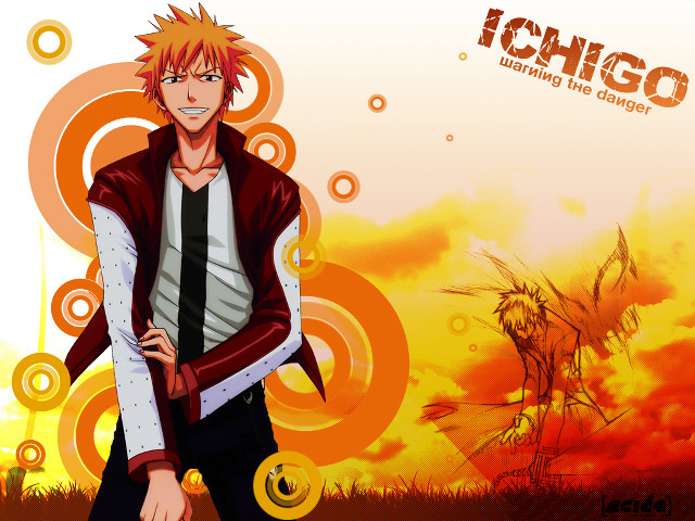 Red jacket tie sunset anime free wallpaper for desktop - medium preview image