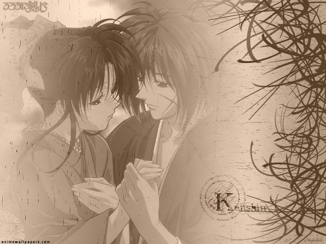 Anime couple hug plants shin free wallpaper for desktop - medium preview image