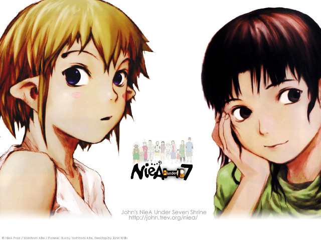 Anime girls green red shirts free wallpaper for desktop - medium preview image