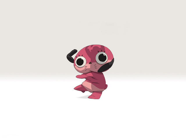 Pink black animal big eyes free wallpaper for desktop - medium preview image