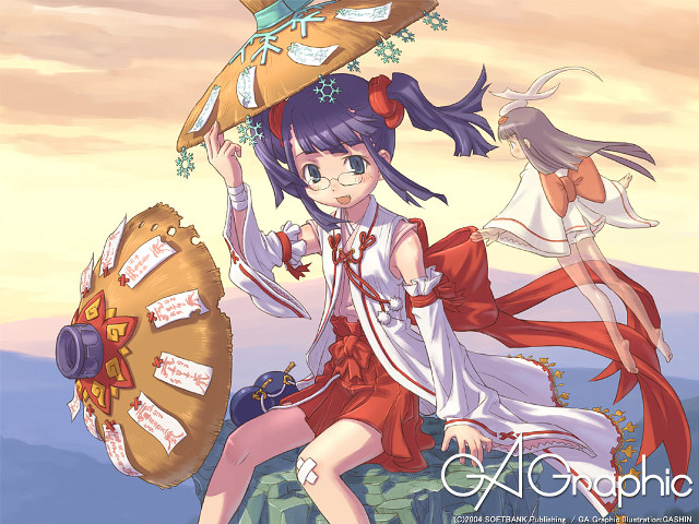 Girl red dress parasol fan free wallpaper for desktop - medium preview image