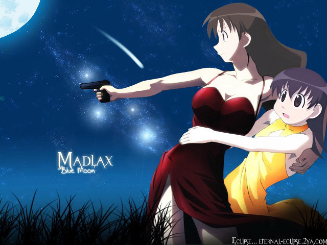 Moon stars girl child magical free wallpaper for desktop - medium preview image