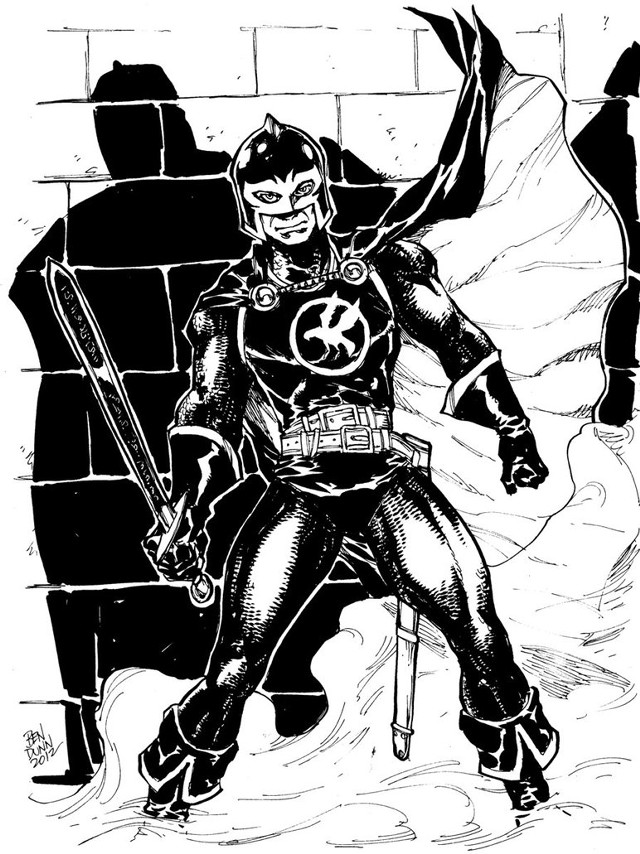 Black white drawing man costume free wallpaper for mobile - medium preview image