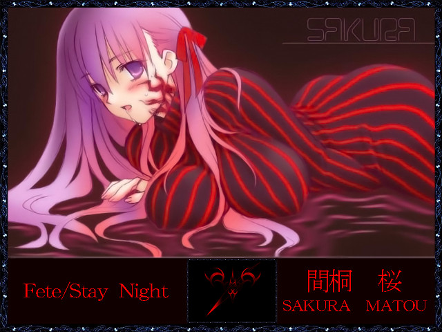 Anime longhair reddress sakura blood free wallpaper for desktop - medium preview image