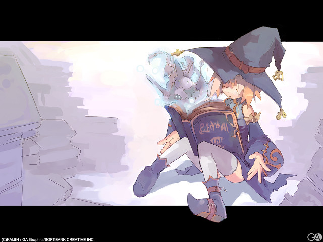 Wizard dragon wolf fantasy illustration free wallpaper for desktop - medium preview image