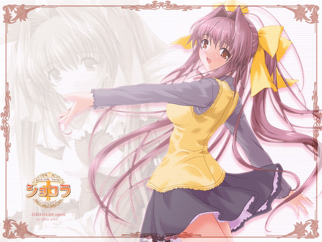 Girl dancing yellow top purple free wallpaper for desktop - medium preview image