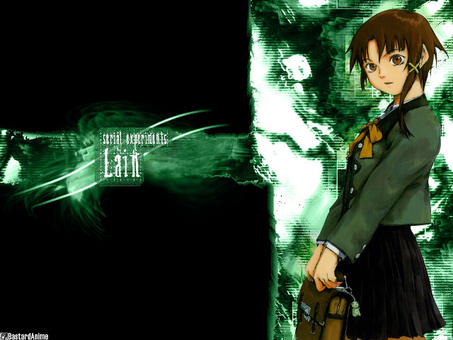 Anime girl green jacket black free wallpaper for desktop - medium preview image