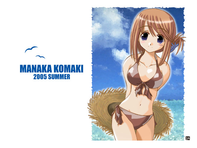 Manaka komaki summer water bikini free wallpaper for desktop - medium preview image