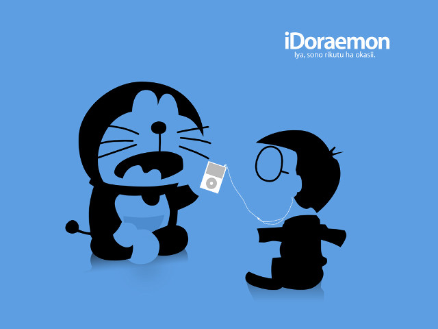 Cartoon character playing with cat free wallpaper for desktop - medium preview image