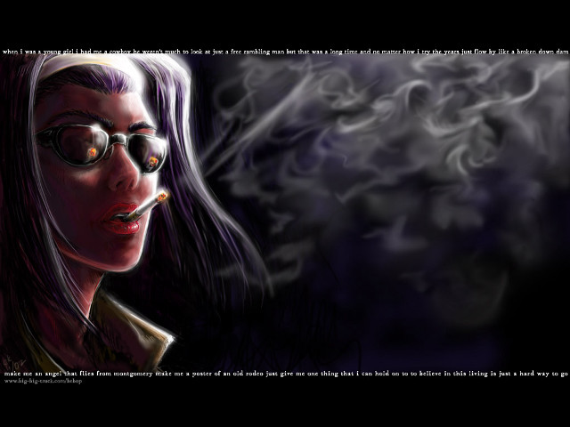 Eldritch woman smoke glasses dark free wallpaper for desktop - medium preview image