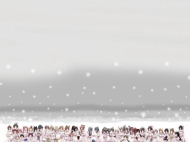 Snow girls kemono friends frontline free wallpaper for desktop - medium preview image