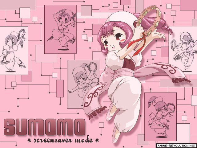 Pink haired girl flying anime free wallpaper for desktop - medium preview image